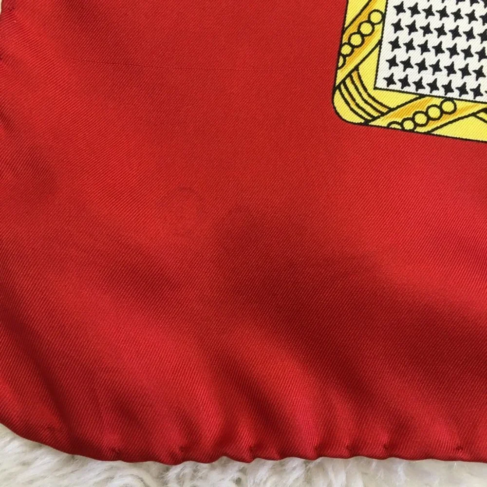 Christian Dior Vintage Silk Scarf Rolled Hems
